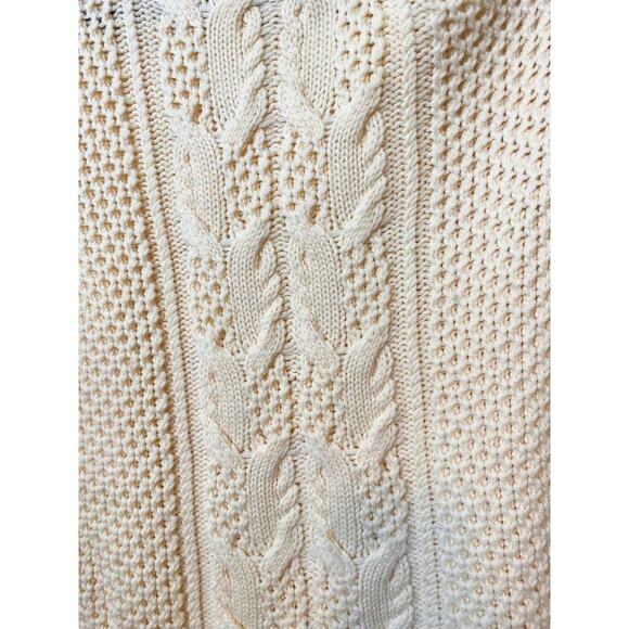 Intermix Womens Cold Shoulder 100% Wool Knit Sweater Cream Neutral Minimalist XS - Picture 4 of 10